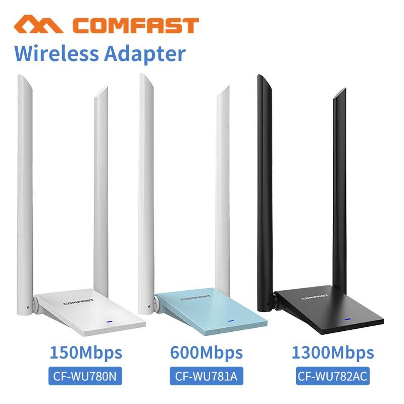 WiFi Adapter USB 3.0 Wireless Dual Band 2.4+5 Ghz 150-1300 Mbps 802.11AC 802.11 A//B//N//G//Ac with 26Dbi Wi Fi Antennas