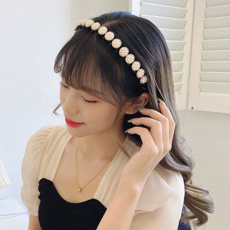 Bờm Tóc Bện Ngọc Trai Cho Nữ, Hairbands
