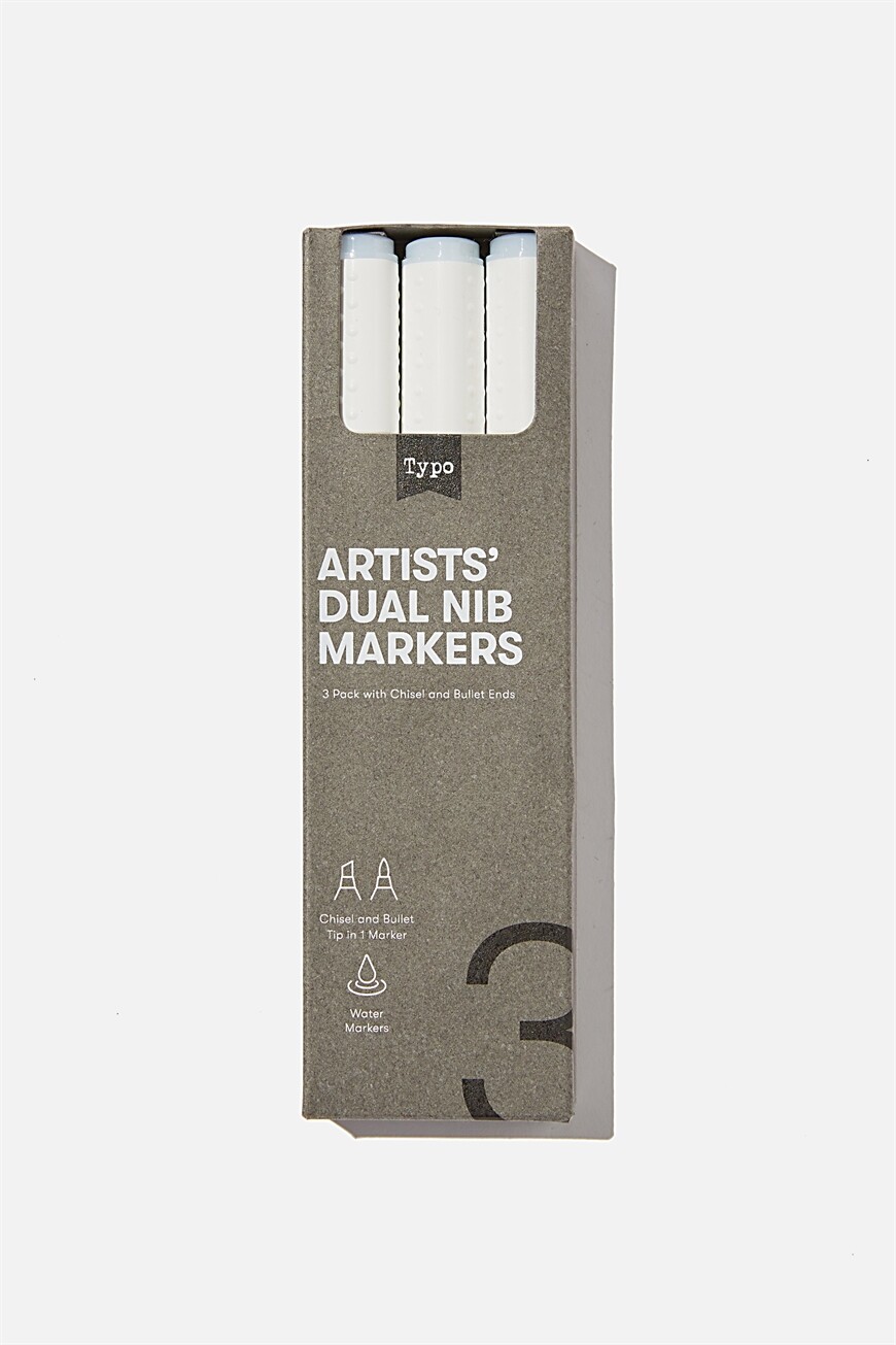 Typo Artist S Dual Nib Marker 3Pk Lazada