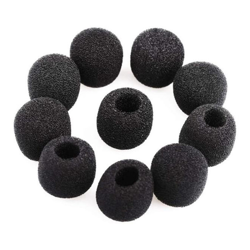 LLENG 10Pcs Mini Microphone Cover Headset Replacement Foam Mic Cover Windshield