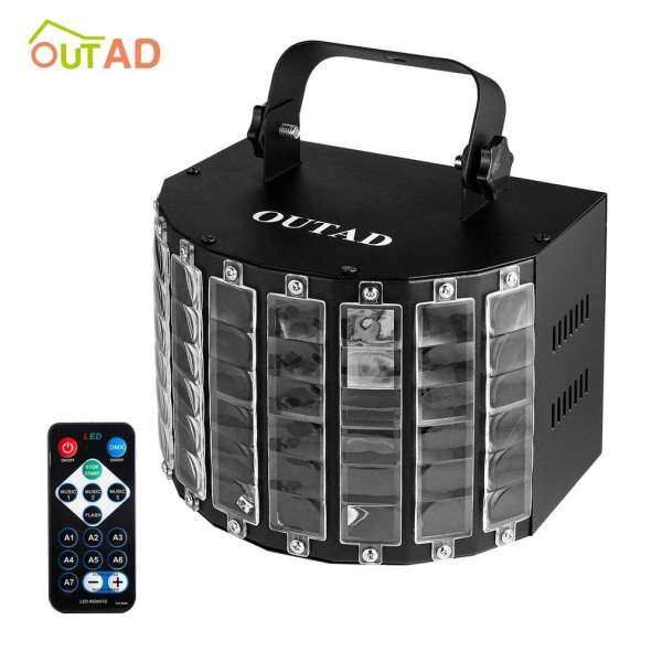 OUTAD DJ Đèn Led Bướm Đèn Sân Khấu Multicolors LED Rộng bằng HỒNG NGOẠI Điều Khiển từ xa cho Đảng Ánh Sáng Sân Khấu Vỏ Kim Loại