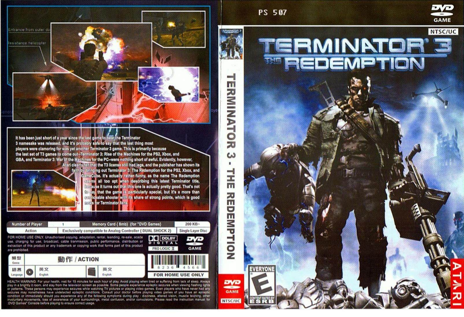 Ps2 Game Terminator 3 The Redemption 