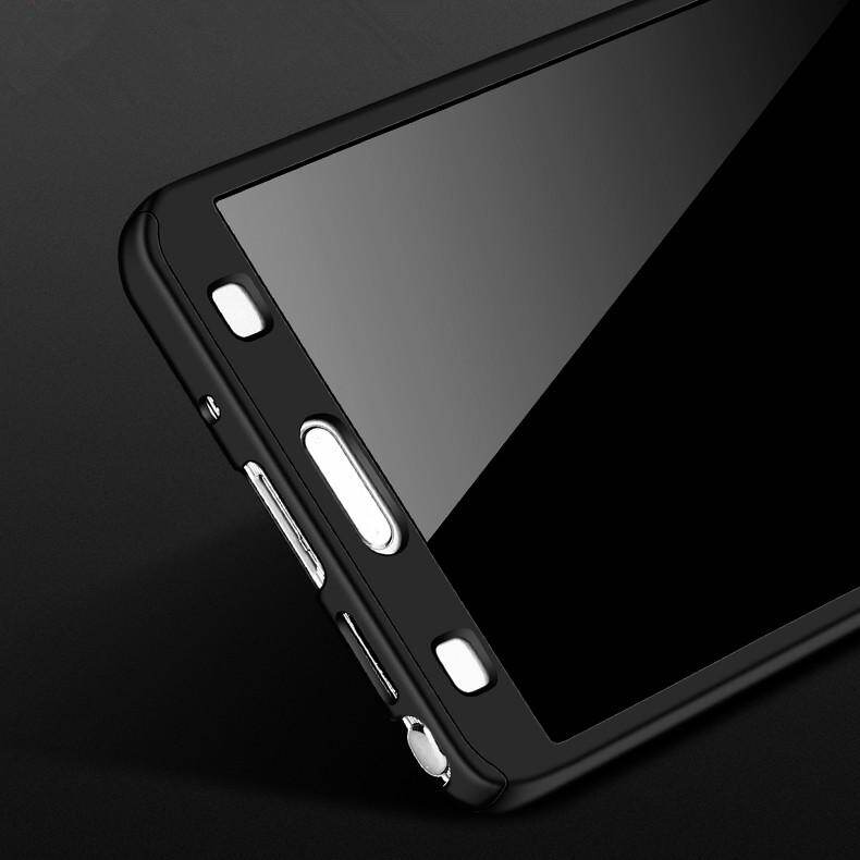Zeallion Case For Samsung Galaxy Note 3/N9000 Solid Color 360 Full Body Protective Case Hybrid PC Hard +Tempered Glass