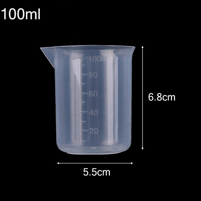 50/100ML Plastic Measuring Cup Round Base Transparent Tip Mouth Cup for Baking Liquid Measure Container Bakeware Kitchen Tool