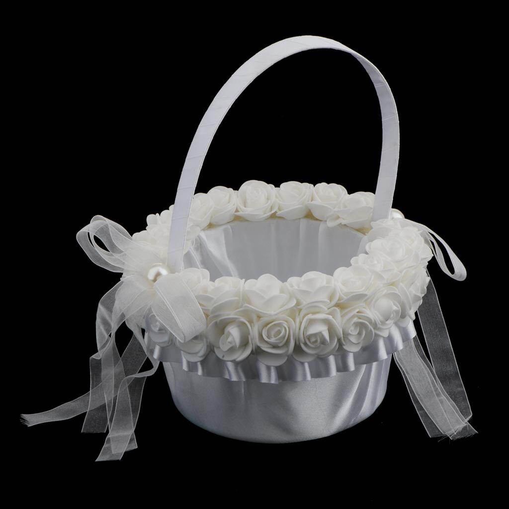 Baoblaze Giỏ Hoa Ren Thanh Lịch Đính Hôn