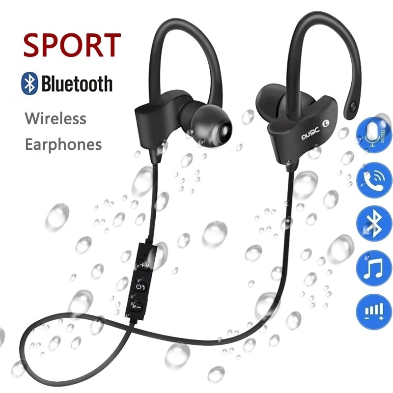 VAORLO 56S Wireless Bluetooth Earphone In-Ear Sports Sweatproof Earphones hands-free Earbuds Headset With Mic Ear-hookfor iOS Android Smartphone OPPO Xiaomi