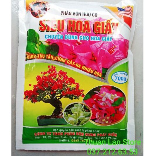 Phân Bón Hữu Cơ Siêu Hoa Giấy Chuyên Dùng Cho Hoa Giấy gói 700g