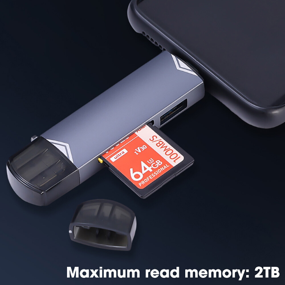 6 trong 1 đầu đọc thẻ OTG USB 3.0 để micro USB Type C Adapter ổ đĩa flash Đầu đọc thẻ nhớ thông minh TF SD CardReader