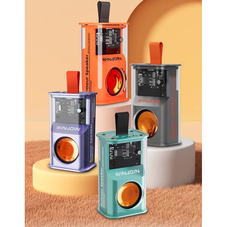 💖Original+FREE Shipping+COD💖 K08 Bluetooth Speaker Transparent Mech Audio TWS Two-Machine interconnection Rhythm Breathing Light 360° Stereo Surround