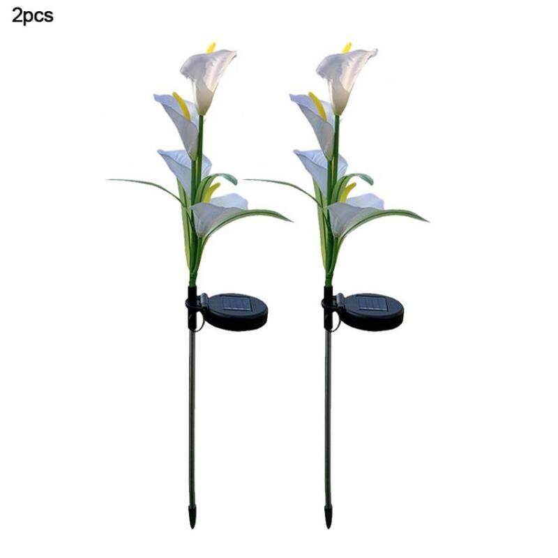 2 chiếc đèn năng lượng mặt trời không thấm nước Calla Lily trang trí đèn cho công viên sân vườn