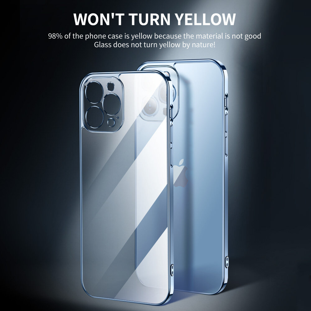 Smartdevil Glass Ốp điện thoại cho Iphone 13 Pro Max Case 13 Pro với viền mềm chống bám vân tay bảo vệ khỏi bị cào