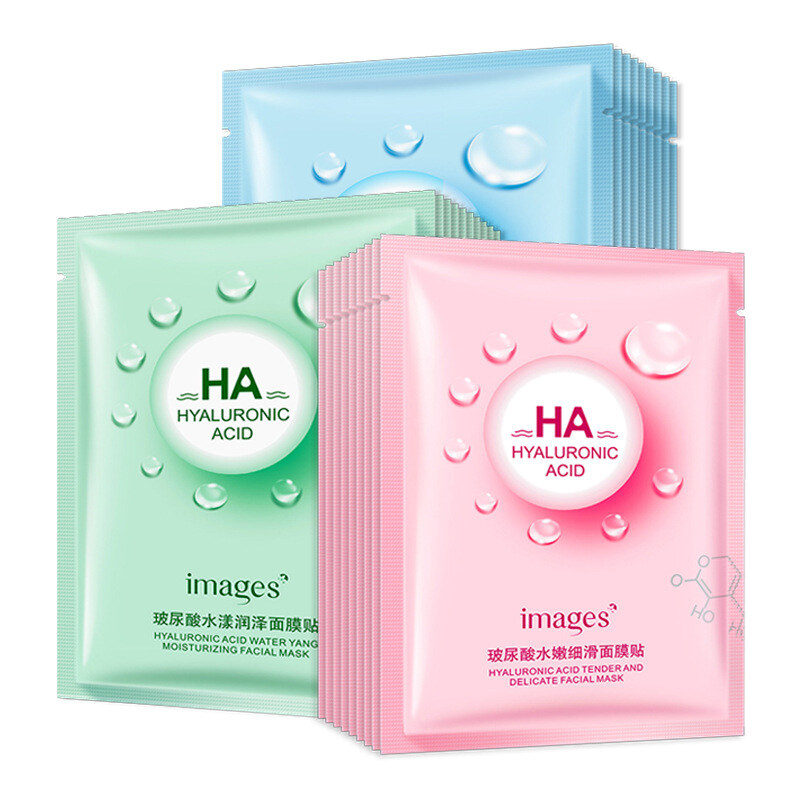 Cerroqeern 1PC Hyaluronic Axít Mặt Nạ Dưỡng Ẩm Cho Mặt Kiểm Soát Dầu Chống Mụn Thực Vật Chiết Xuất Dưỡng Ẩm Mặt Nạ Chăm Sóc Da Mặt