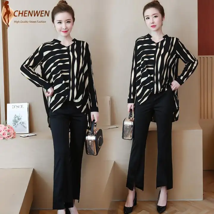 plus size flare pants set