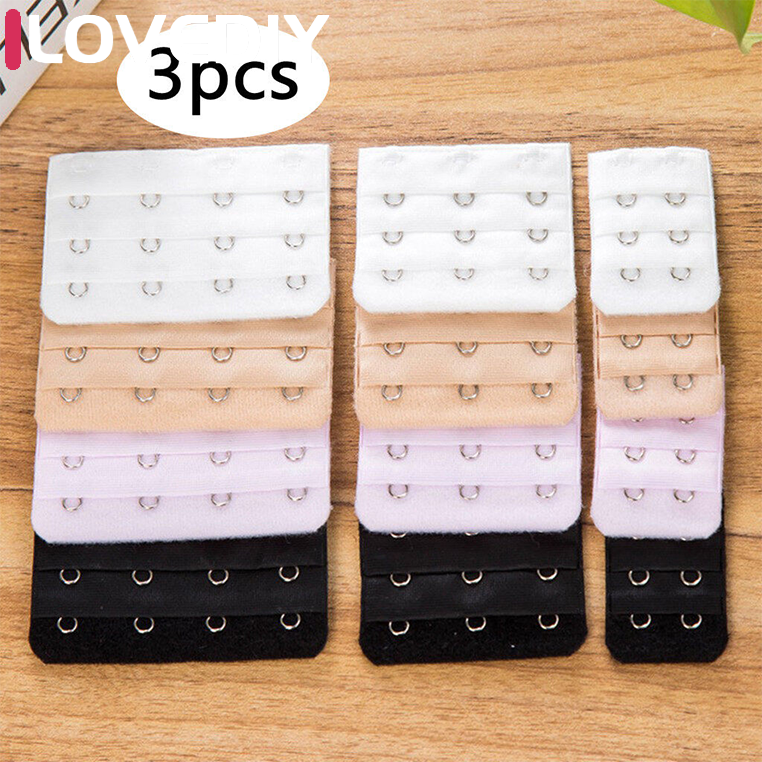 【Hàng có sẵn】 3 cái/gói 3 hàng 2/3/4/5 mở rộng Áo ngực/mở rộng Áo ngực/mở rộng móc áo ngực 3 móc 4 móc/mở rộng dây đeo áo ngực 4 màu