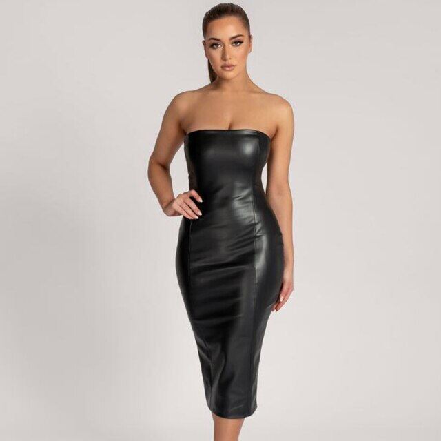 leather strapless