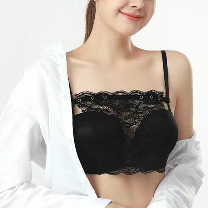 Fnr8 women's invisible lace closure solid color lace front bra insert underwear lace