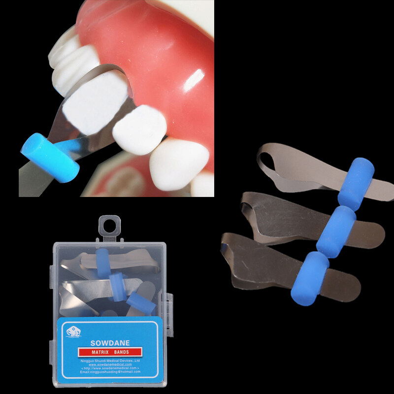 Dental anterior teeth shaped sheet matrix straightening of teeth cross