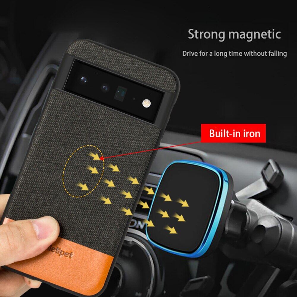 Vải + da Ốp điện thoại cho Google Pixel 7 8 Pro 6 Pro Pixel 6 5 pixel 4 pixel 4A pixel 5A 6A vải 360 bảo vệ toàn bộ