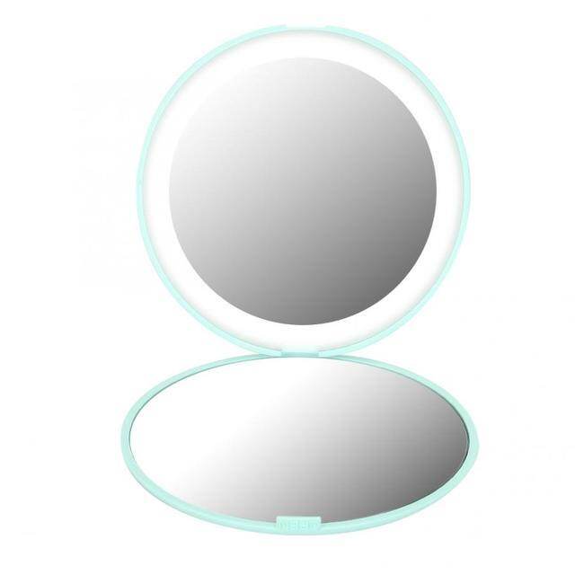 Mini Portable Lights Led Makeup Mirror 10x Magnify Hand Hold Foldable 12 Leds Pocket Makeup Mirror Light Beauty Cosmetic Tool - Makeup Mirrors - AliExpress
