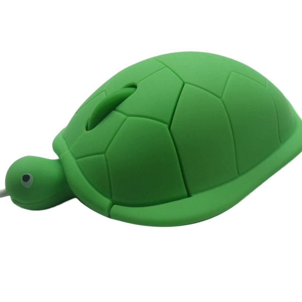 Turtle Kartun Mouse Kabel Optik Tikus Game untuk Komputer PC Laptop Lucu Inggris