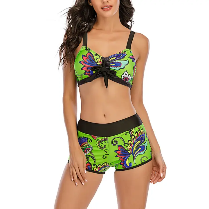 crop top two piece swimsuit