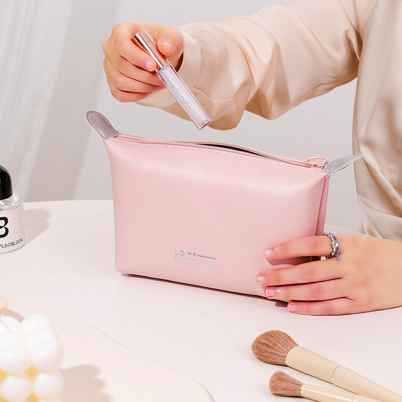 Deere Jack New makeup bag dumpling bag waterproof makeup bag Toiletry bag Convenient handheld storage bag candy color makeup bag