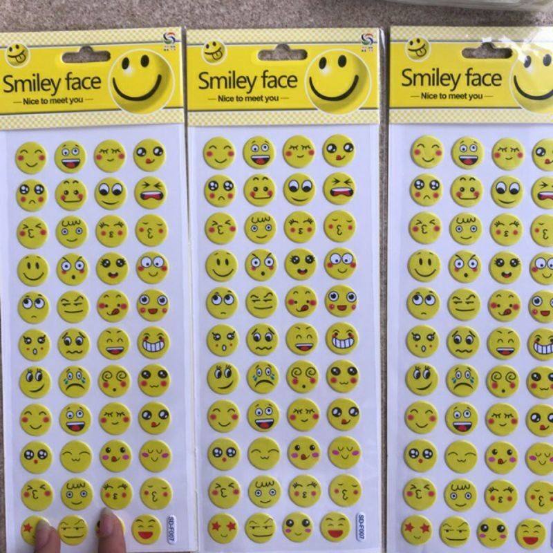 Miếng dán sticker nổi icon trang trí sổ tay , điện thoại máy tính