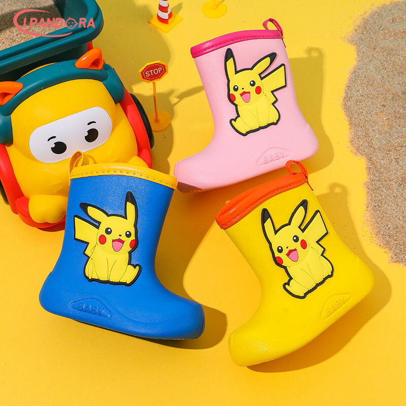 IP Children's cartoon rain boots boy's waterproof and wear-resistant water shoes girls' rain boots children's water boots