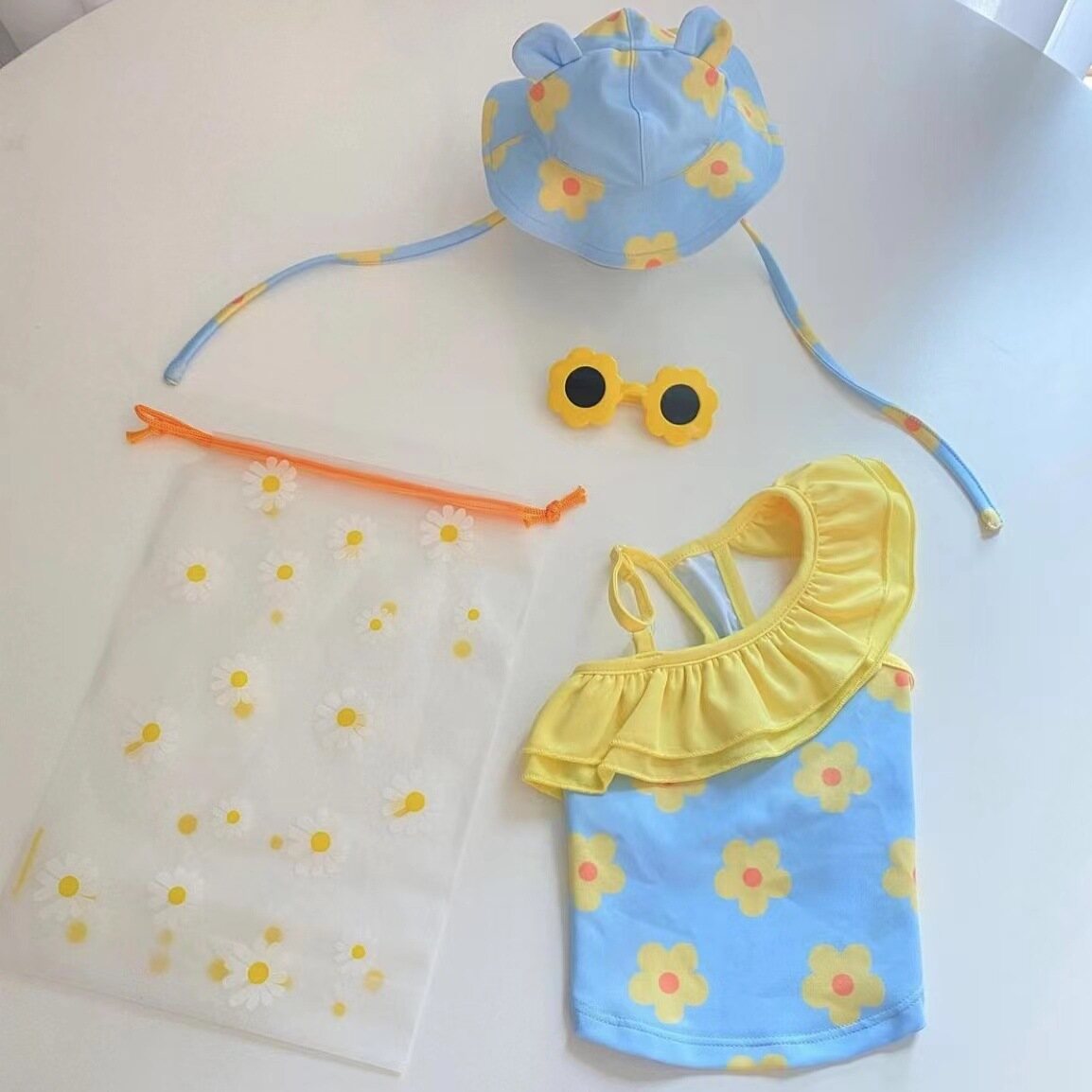 FANQIEBLU new pattern Pet swimsuit Wearing a one-piece sling Bikini Dog Breathable Tank Top Swimwear Teddy Bears Clothing Dog clothing Dog Skirt Pet clothing set