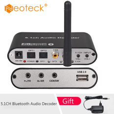 Neoteck Bộ Giải Mã Âm Thanh Bluetooth 5.1CH DA615BT-B Với Bộ Thu Quang DAC Âm Thanh Không Dây 5.0 Đĩa USB AUX Đồng Trục Hỗ Trợ Chơi DAC DTS AC3 FLAC