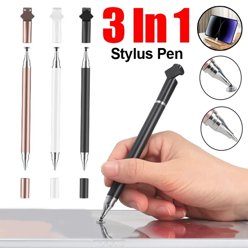 3 in 1 Universal Stylus Pen Touch Screen Drawing Penil for iPad iPhone Android IOS Tablet All Capacitive Touch Screens Stylus