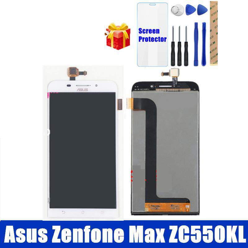 Untuk Asus Zenfone MAX ZC550KL Layar LCD + Bingkai Panel Sentuh UNTUK ZenFone Max ZC550KL LCD Layar Digitalisasi Assembly 5.5 Inci Penggantian Bagian Perbaiakan Cadangan + kaca Antigores + Alat Perbaikan
