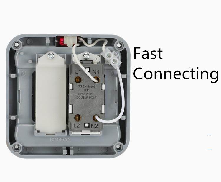 Waterproof plug IP66 Multifunction five holes waterproof outdoor wall