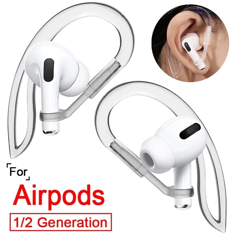 Móc đeo tai mềm trong suốt Tai nghe không dây đồ đựng bảo vệ chống rơi Tương thích với Apple Airpod 1 2 mũ trùm tai