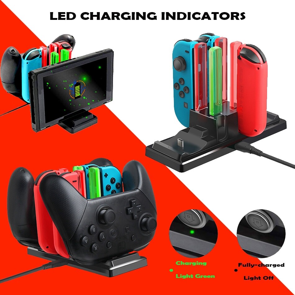 Nintendo Switch Pro Controller Charger Charging Dock Portable Joycon & Switch Pro Controller Charger For NS Joystick