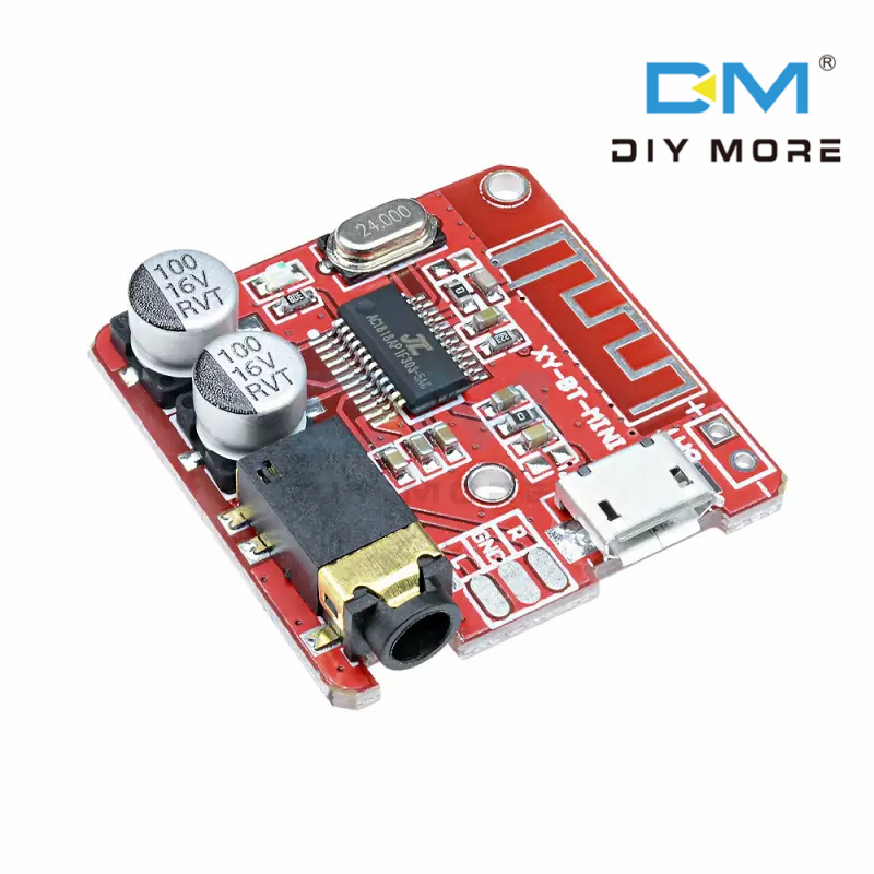 DIYMORE Mini MP3 Bluetooth BLE 4.1 Lossless Decoder Stereo Output Board Car Speaker Amplifier Module Circuit Board Module 3.7V 5V Micro USB