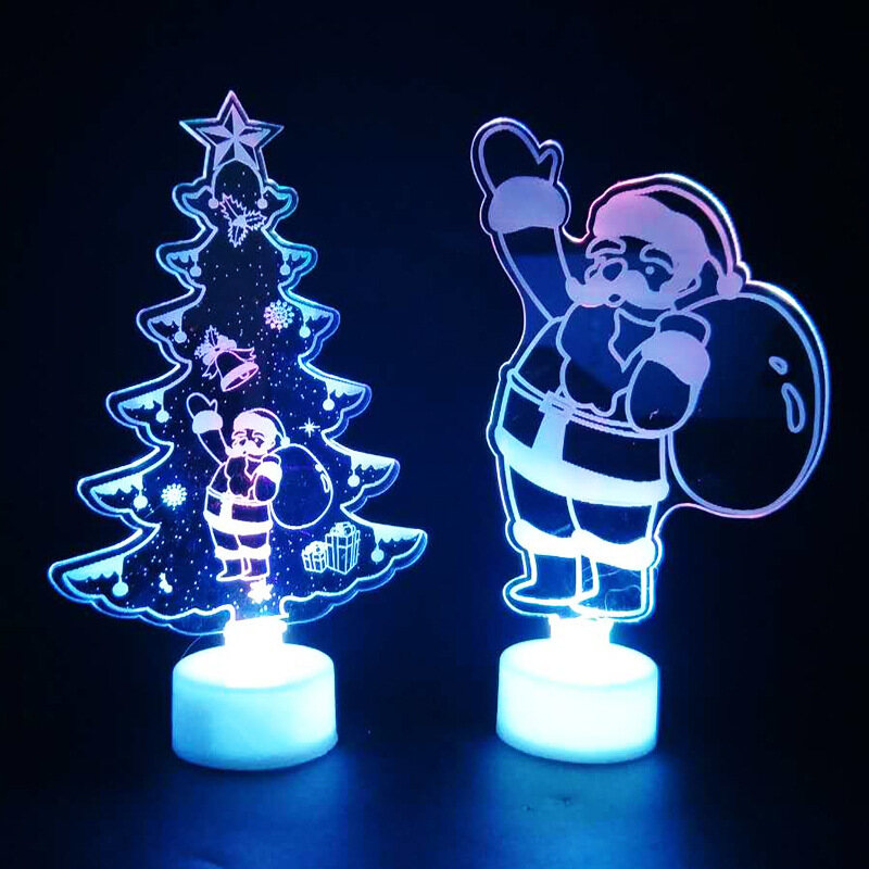 【Lightingeverthing】Christmas Đèn Ngủ LED Người Tuyết Ông Già Noel Giáng Sinh Trang Trí Cây Giáng Sinh Trang Trí, Để Trang Trí Nhà Navidad Đồ Trang Trí Giáng Sinh Năm Mới