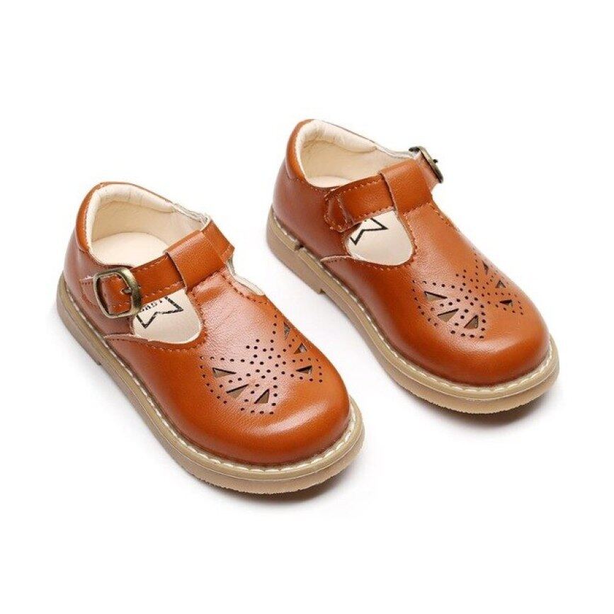 Giày Trẻ Em Hình Bướm Hollow Girls Giày Oxfords T-Bar Giày Thường Ngày Đồng Phục Học Sinh Váy Công Chúa Mary Jane Giày Bệt giá rẻ
