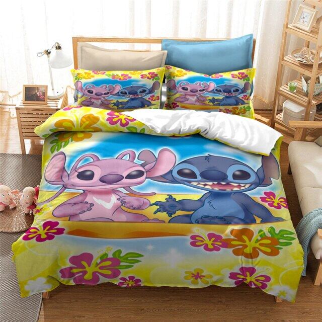 SMT3D Disney Home Lilo and Stitch Bedding Set Quilt Cover Twin Bedroom ...