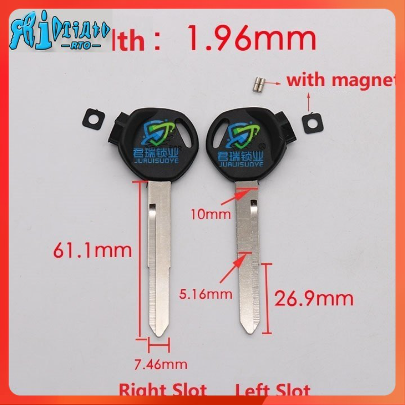 RTO For Honda Long key embryos with left and right with magnet heads JG033