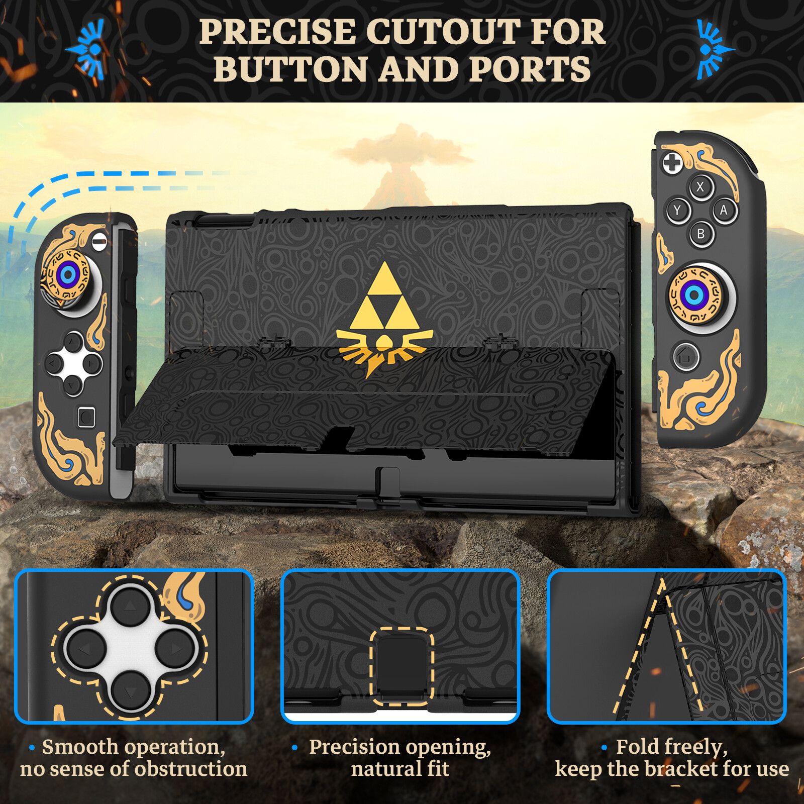 IINE Vỏ Ốp TPU Chống Sốc Switch Vỏ Bảo Vệ Máy Chơi Game Tương Thích Nintendo Switch OLED