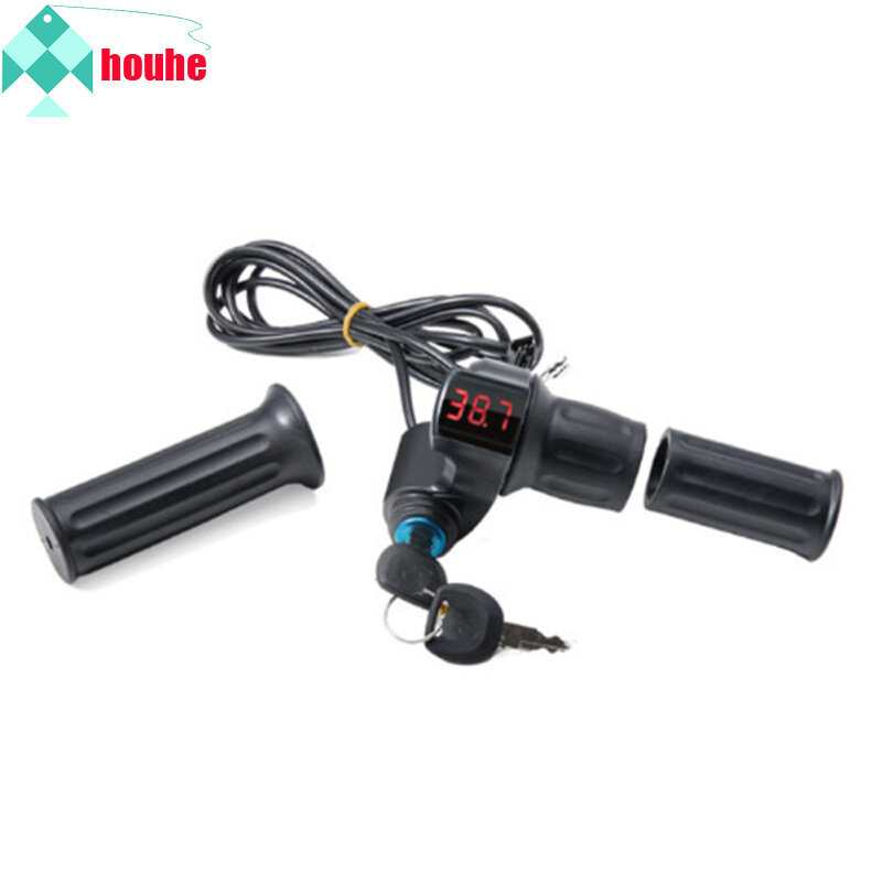 Tay Ga Điều Khiển Tốc Độ Xe Đạp Điện 12V-84V Với Khóa Hiển Thị Kỹ Thuật Số Bộ Tăng Tốc Xoắn Cho Xe Tay Ga