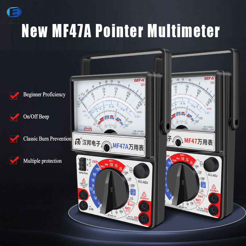 MF47 Analog Voltmeter, Internal Magnetic Pointer Type Multimeter High ...