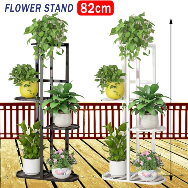 4 Tier 5 Potted Plant Stand Rack Multiple Flower Pot Holder Shelf Indoor Outdoor Planter Display Shelving Unit For Patio Garden Corner Balcony Living Room 44x22x82cm Lazada Singapore 4 Tier 5 Potted Plant Stand Rack, Patio Plant Stands Tiered