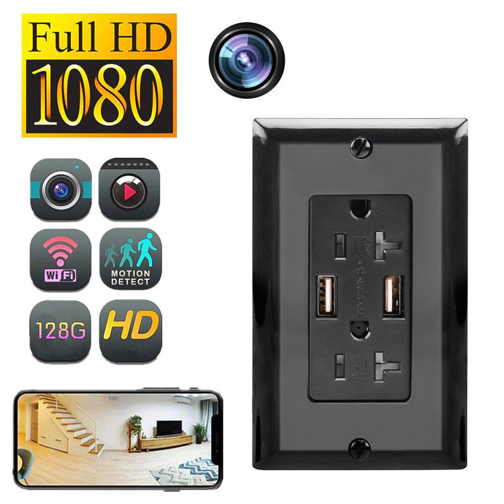 KeyNG GFCI Wall Outlet with 4k WiFi Camera Wireless WiFi Hidden Camera