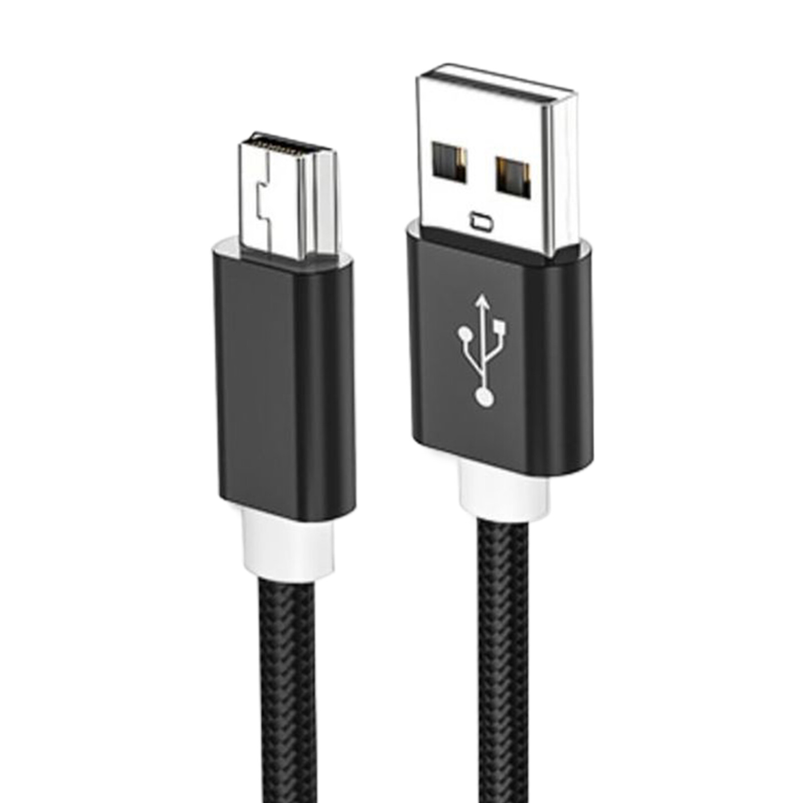 Data Cable High-speed Transfer Shielding Stable Output Anti-winding Widely Compatible Charging Braided Wire Mini USB Data Transfers Charger Cable for MP3 MP4 Player Charger Cable Shielding