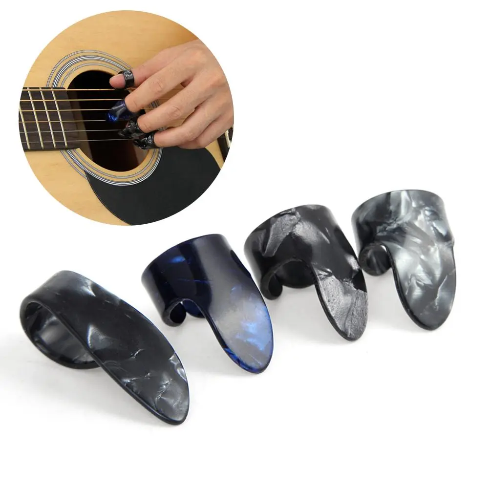 1 Thumb + 3 นิ้ว Acoustic เล็บ Celluloid Jim กีตาร์ Banjo ที่สวมนิ้วสำหรับเล่นกีตาร์ Plectrum