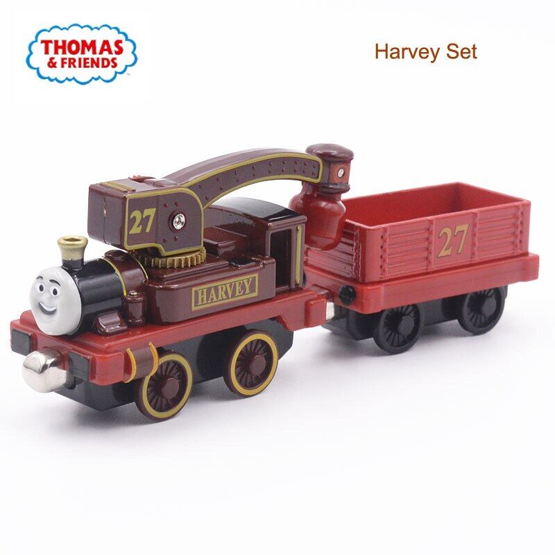 Thomas And Friends Harvey Train Set Toy 1:43 Alloy Magnetic Locomotive Truck For Boy New Year Birthday Gifts