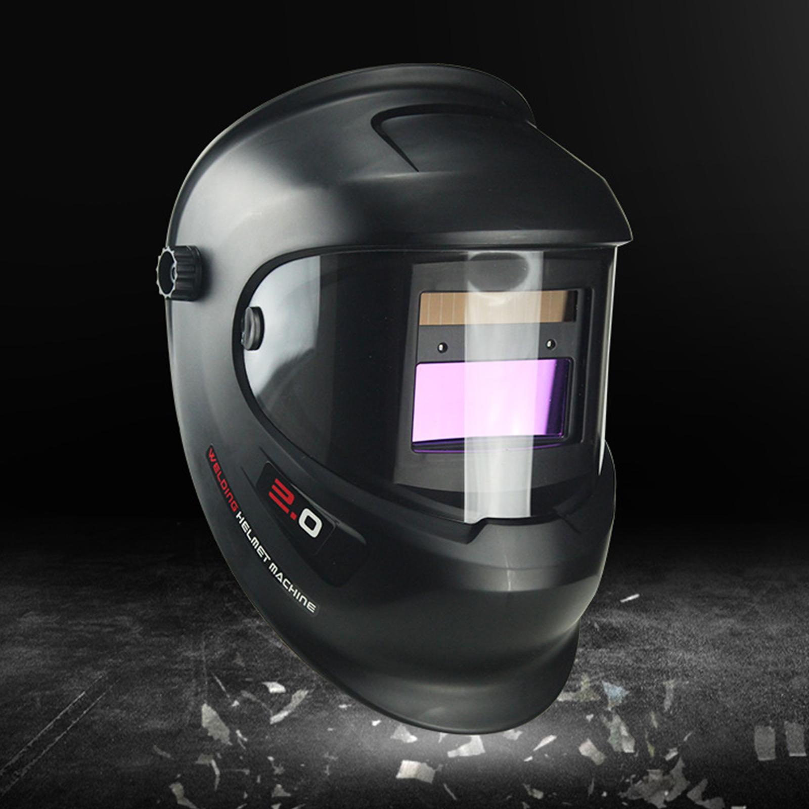 Baoblaze Welding Helmet LCD Screen Auto Anti-Splash Adjustable Professional Viewing Field Grinding Dimming Welder Mask for Eyes Piercing Face Peeling