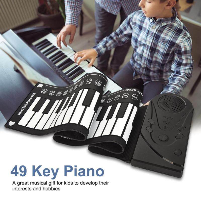 Di động 49 Phím Bàn Phím Điện Tử Cầm Tay Cán Lên Đàn Piano cho Bé Kids Người Mới Bắt Đầu